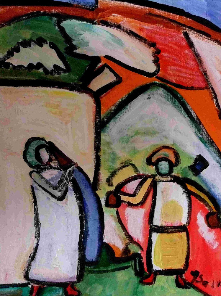 Anya Sander - Hommage: Kandinsky 2 Frauen am Brunnen 5